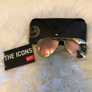 Rose Gold RayBan Aviators